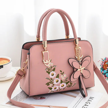 Xajzpa Fashion Brand Women Embroidery Solid Color Shopper Totes Large Capacity Handbag Ladies Luxury Design Shoulder Crossbody Bag